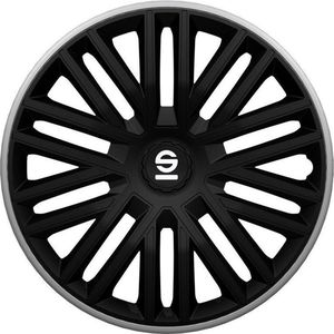 Sparco Wieldoppen Bergamo 16 Inch Abs Zwart/grijs 4 Stuks