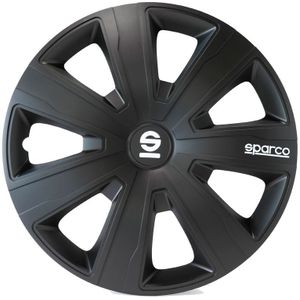 Sparco - Palermo - Wieldoppen - Zwart - Set van 4 Stuks