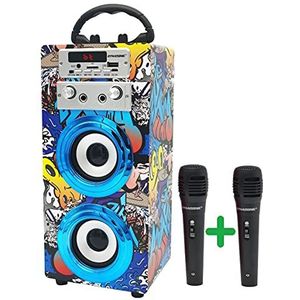 DYNASONIC (Model 16) Bluetooth Speaker met Microfoon Karaoke voor Kinderen, Speelgoed Microphone, Cadeau voor Jongens en Meisjes