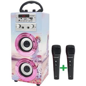 DYNASONIC (Model 17) Bluetooth Speaker met Microfoon Karaoke voor Kinderen, Speelgoed Microphone, Cadeau voor Jongens en Meisjes