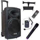 DYNASONIC - Dynapro 15' Draagbare Luidspreker - Zwart - Professioneel Geluidssysteem - Vermogen 800 W