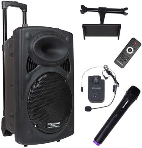 DYNASONIC - Dynapro 15' Draagbare Luidspreker - Zwart - Professioneel Geluidssysteem - Vermogen 800 W