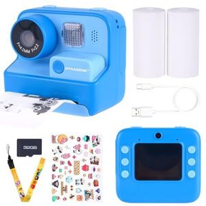 DYNASONIC Kindercamera, mini-oplaadbare digitale camera voor foto's en video's. 48 MP. 2,5 k UHD met SD-kaart, cadeau voor kinderen en meisjes van 3-14 jaar oud