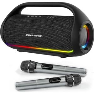 DYNASONIC S90 - Draagbare Bluetooth-luidspreker IPX7 waterdicht. Draadloze luidspreker. Geluidsspeler met ingebouwde LED-verlichting. Micro-SD, USB.