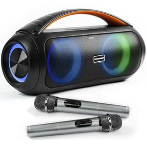 DYNASONIC D93 - Draagbare Bluetooth-luidspreker IPX7 waterdicht. Draadloze luidspreker. Geluidsspeler met ingebouwde LED-verlichting. Micro-SD, USB.