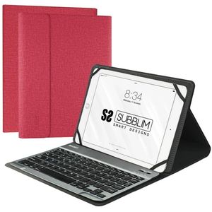 Tablet en toetsenbord Case Subblim SUB-KT2-BT0003 10,1" Rood Qwerty Spaans QWERTY