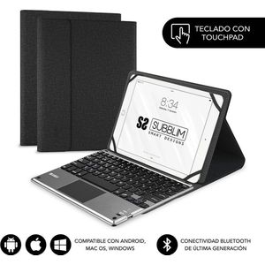 Subblim - Keytab Pro - Bluetooth Toetsenbord - Zwart - Hoes Met Touchpad