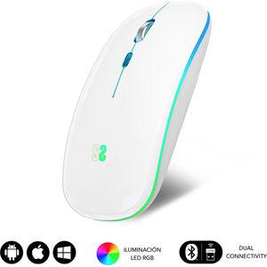 SUBBLIM Draadloze Muismodel - Wit - Ergonomisch - 1600 dpi