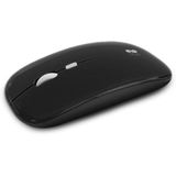 SUBBLIM Optische muis, draadloos, 2,4 G, Bluetooth, dual flat, voor pc, laptop, Mac, MacBook, met 4 toetsen, scrollwieltje, ultradun en ergonomisch, stil, 1600 dpi, beide handen, zwart