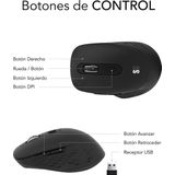 SUBBLIM Curve Ergo Dual Mouse - Zwart - Batterij - Duimondersteuning