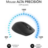 SUBBLIM Curve Ergo Dual Mouse - Zwart - Batterij - Duimondersteuning
