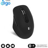 SUBBLIM Curve Ergo Dual Mouse - Zwart - Batterij - Duimondersteuning