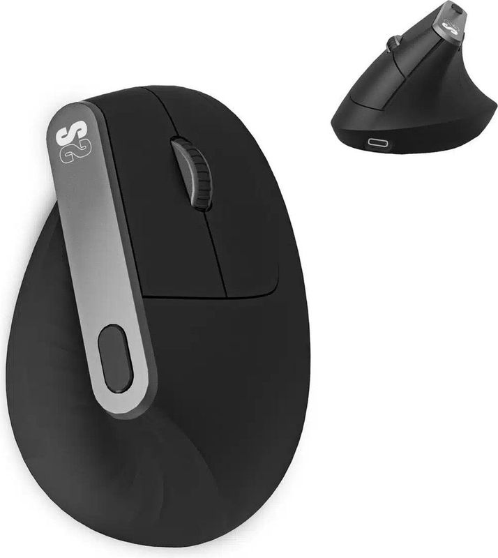 Subblim - Nature Vertical Ergo Dual Battery - Draadloze Ergonomische Muis - Zwart - Kunststof
