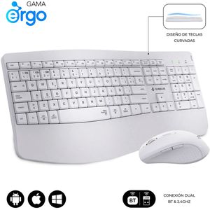 Subblim - Dual Prowave - Toetsenbord En Muis - Ergonomisch - Spaans