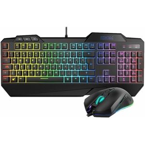 Toetsenbord met Gaming Muis Krom NXKROMKRSHRSP Zwart