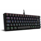 OZONE Mini Gaming Keyboard TACTICAL -OZTACTICALSP- Mechanisch toetsenbord zonder numeriek toetsenbord, Bluetooth, Outemu rode schakelaars, RGB LED-verlichting, stil, lay-out SP, zwart