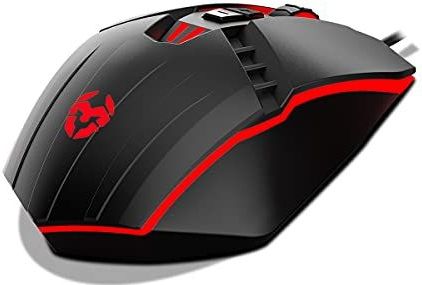 KROM KALAX Gaming Mouse -NXKROMKALAX- Optische sensor, 4 niveaus tot 3200 DPI, LED-verlichting, 7 knoppen, vensters 7/8.1/10, zwart