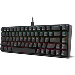 OZONE GAMING GEAR Gaming Keyboard TACTICAL -OZTACTICALUS- Mechanisch zonder numeriek toetsenbord, Bluetooth, Outemu rode schakelaars, RGB LED-verlichting, stil, lay-out US, zwart