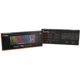 KROM Gaming KASIC TKL SPANISH -NXKROMKASICTKL- RGB Regenboog mechanisch toetsenbord, geen numeriek toetsenbord, gamemodus, anti-gohsting, Windows 7/8/8.1/10, USB, SP-indeling, zwart