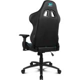 Drift Gaming Stoel DR350 -DR350BL - Professionele gamingstoel kunstleer, 4D-armleuningen, stille wielen, zuigerklasse 4, helling, lendenwervel/nekkussen, kleur zwart/blauw