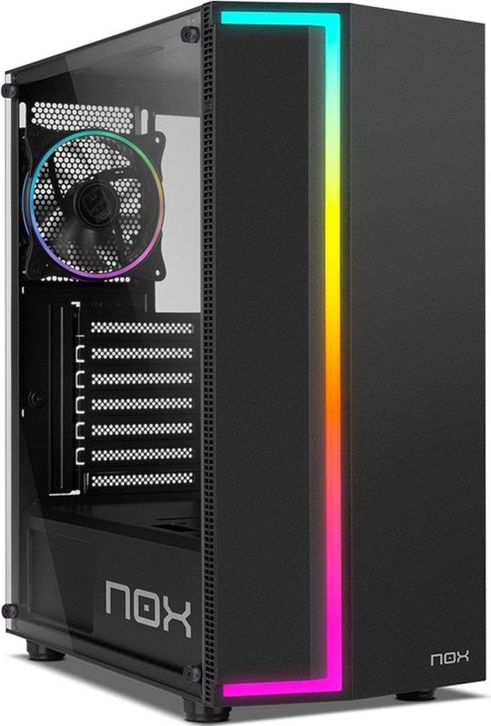 Nox - Xtreme Infinity Gamma - Torenkast - Zwart - Gehard Glas - ARGB LED