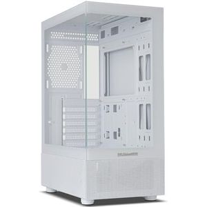 NOX XTREME PRODUCTS Hummer Vision White - Semitower ATX | M-ATX, Seiten- und Frontscheibe aus gehärtetem Glas, Platz für 5 Lüfter, Kompatibel mit Grafikkarten bis zu 300mm, USB 3.0, Weiß