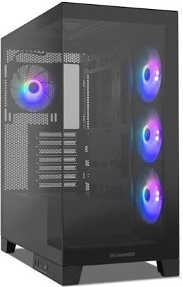 Nox - Hummer Glock - Pc-behuizing - Zwart - Gehard Glas - Panoramisch Design