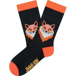 Jimmy Lion - Kids Sokken - Blauw - Dierenprint - Fox Head