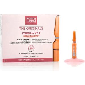 Martiderm - Fnº10 Color Touch - Zonnebrandcrème - SPF 30 - 10 Ampullen