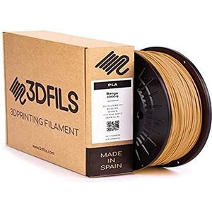 3DFILS PLA Filament voor 3D Printer esFil PLA Ingeo 3D850: 1.75 mm, 1 Kg, Beige bruin