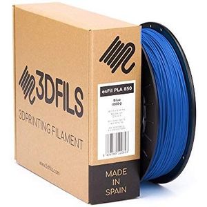 3DFILS PLA Filament voor 3D Printer esFil PLA Ingeo 3D850: 1.75 mm, 1 Kg, Elektrisch blauw