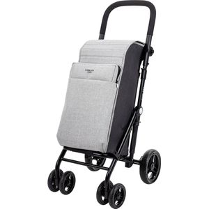 Carlett URBAN Duo LETT430 Cooler Boodschappentrolley - Koelvak - 4 wielen - Opvouwbaar - 36 L - Ice Grijs