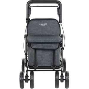Carlett - Comfort Assist Lett900P - Opvouwbare Boodschappentrolley - Zwart - Afneembare Tas 38 l