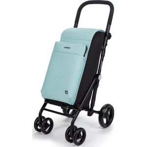 Carlett URBAN Quad LETT430 Cooler Boodschappentrolley - Koelvak - 4 wielen - Opvouwbaar - 50 L - Mint Groen