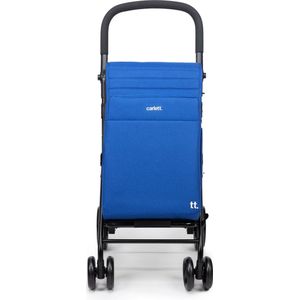 Carlett URBAN Family LETT470 Cooler Boodschappentrolley - Koelvak - 4 wielen - Opvouwbaar - 62 - Blauw