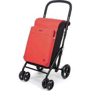 Carlett URBAN Family LETT470 Cooler Boodschappentrolley - Koelvak - 4 wielen - Opvouwbaar - 62 - Sun Rood