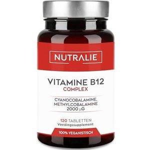 Vitamine B12 Veganistische 2000mcg Methylcobalamine en Cyanocobalamine - Vermoeidheid en Immuniteit - 120 Nutralie Tabletten