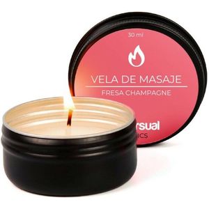 Diversual - Massagekaars - Aardbeien Champagne - 30 ml