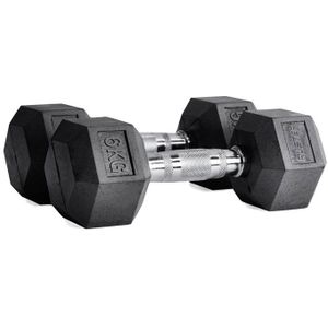 Ruster Rubber Hex Dumbbells (paar) - 6kg