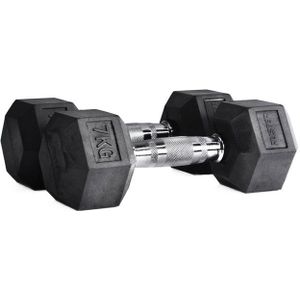 Ruster Rubber Hex Dumbbells (paar) - 7kg