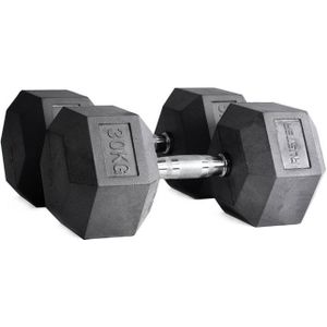 Ruster Rubber Hex Dumbbells (paar) - 30kg