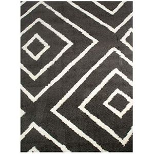 Crevicosta kwaliteitsmerken van Burgos tapijt, vezel 100% polyester (antraciet, 120 x 170 cm)
