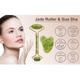IDC Institute - Jade Roller & Gua Sha - Set - Groen - Jade
