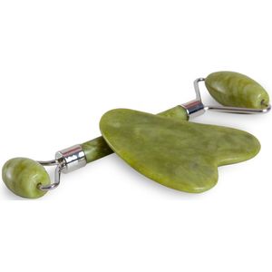 IDC Institute - Jade Roller & Gua Sha - Set - Groen - Jade
