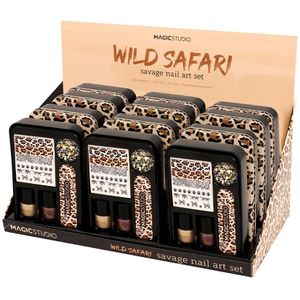 Manicure Set - Magic Studio Wild Safari Savage - Unisex - Inclusief Nagelkunst Stickers en Nagellak