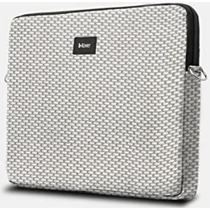 Bkover Laptoptas, 14 inch met riem, gevoerd, waterdicht, schokbestendig, handgemaakt, compatibel met MSI/ASUS/Acer/Lenovo/DELL/HP/Huawei (grijs)