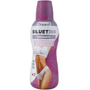 Drasanvi SILUET 360 Afvoersiroop (600 ml = 30 dagen), supplement voor gemakkelijker gewichtsverlies, met jeneverbes, berk, orthopedifon, groene thee, paardenstaart en groene brandnetel, pruimensmaak