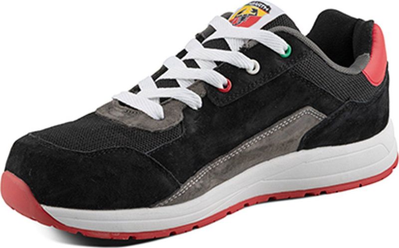 Abarth - 595 Werksneaker - Zwart/Rood - Veiligheidsneus van Glasvezel