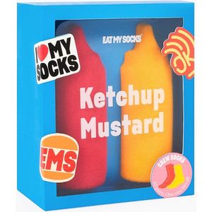 Eat My Socks - Sokken Ketchup & Mosterd - set van 2 paar