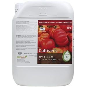 Ecoforce Cultivers Biologische Vloeibare Tomatenmest 10L. 100% Biologische En Natuurlijke Meststof, Verhoogt De Smaak En Groei. Verhoog De Fruitkwaliteit En Oogst